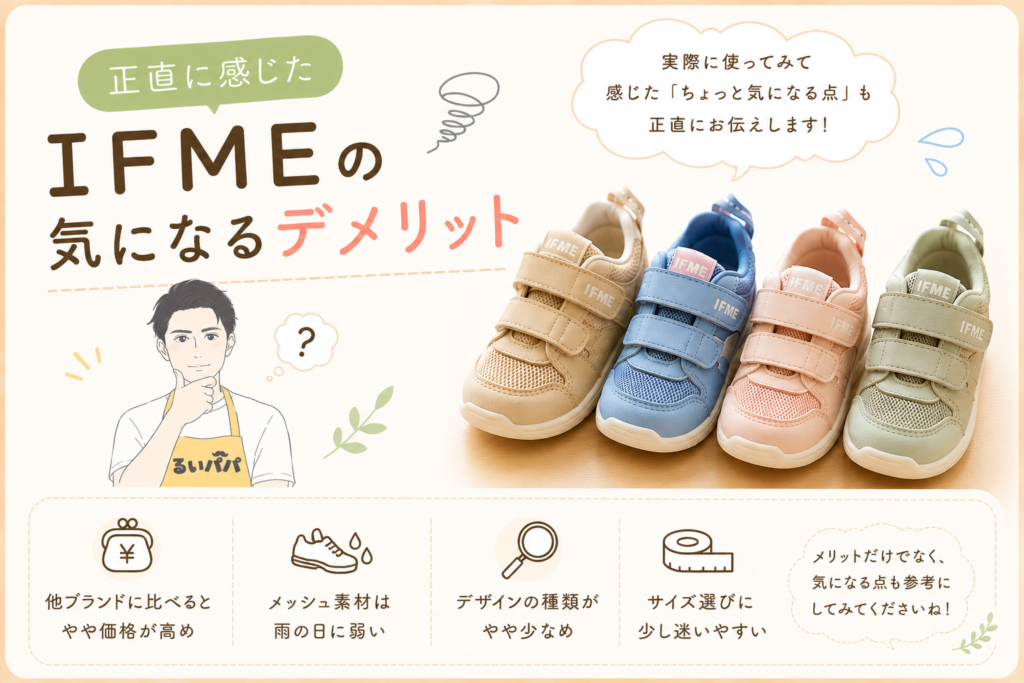 IFMEのベビーシューズを使って感じたデメリット
